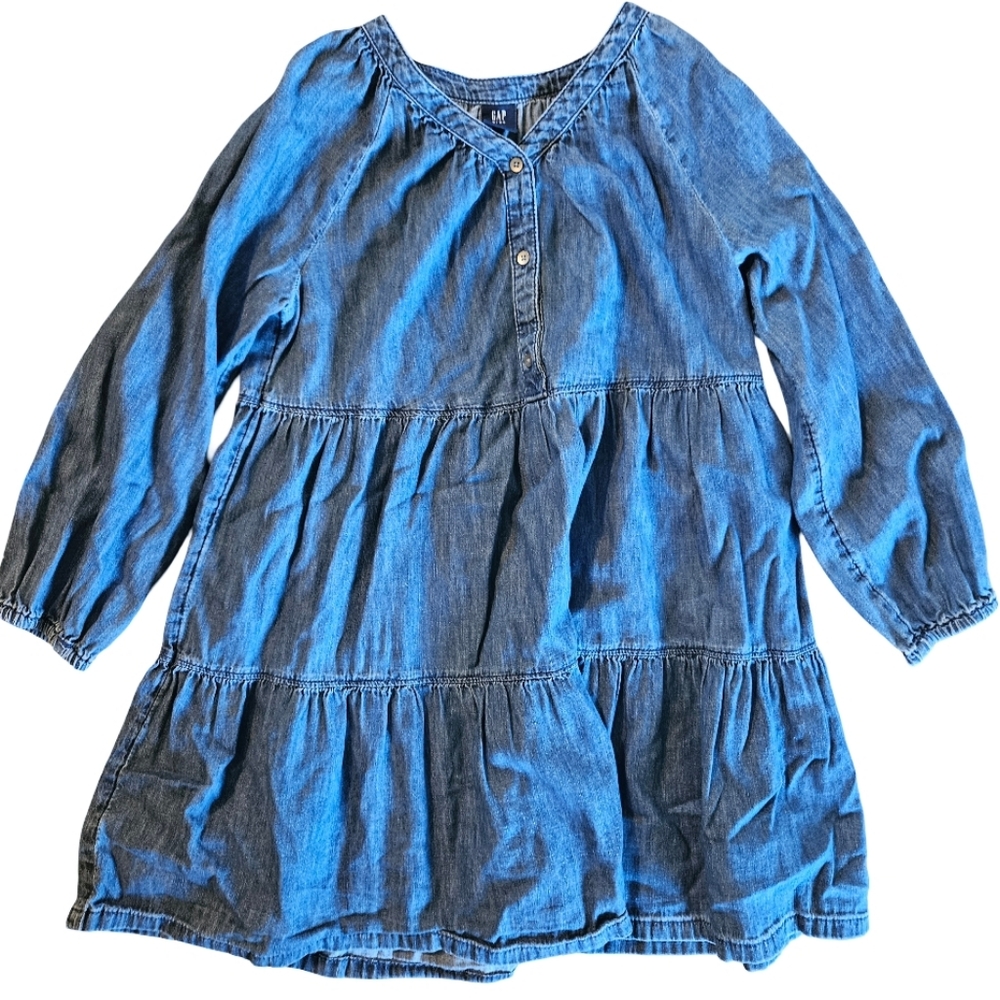 GAP Denim Blue Kids Dress, Size M (Fitting Kid Size 7-10, Depending on child)